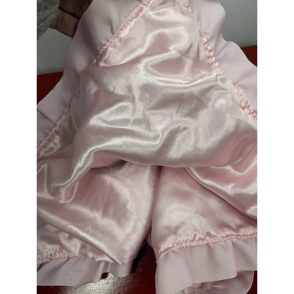 Okie Dokie Pink Bear Lovey Rattle Security Blanket Thank Heaven for‎ Little Girl